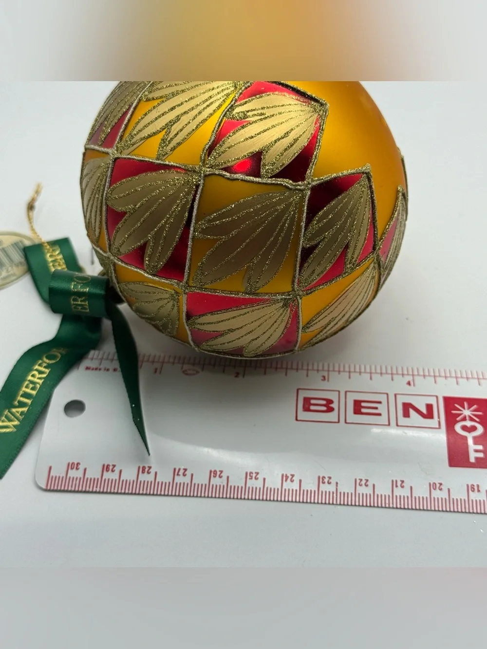 1999 Waterford Holiday Heirlooms Christmas Jubilee Ball Ornament Handmade Poland